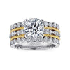 Gabriel Bridal ENGAGEMENT RINGS Lilith - 14K White-Yellow Gold Round Diamond Engagement Ring