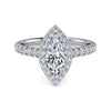 Gabriel Bridal ENGAGEMENT RINGS Lyla - 14K White Gold Marquise Halo Diamond Engagement Ring