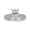 Gabriel Bridal ENGAGEMENT RINGS Noa - 14K White Gold Oval Diamond Engagement Ring
