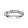 Gabriel Bridal ENGAGEMENT RINGS Portofino - 14K White Gold 11 Stone French Pave Diamond Wedding Band - 0.47 ct