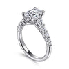 Gabriel Bridal ENGAGEMENT RINGS Reed - 14K White Gold Oval Diamond Engagement Ring