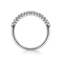 Gabriel Bridal ENGAGEMENT RINGS Sorrento - 14K White Gold Shared Prong Set Diamond Wedding Band - 0.23 ct