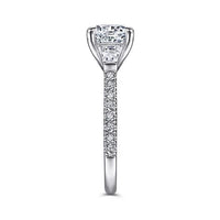 Gabriel Bridal ENGAGEMENT RINGS Tierra - 14K White Gold Round 3 Stone Diamond Channel Set Engagement Ring
