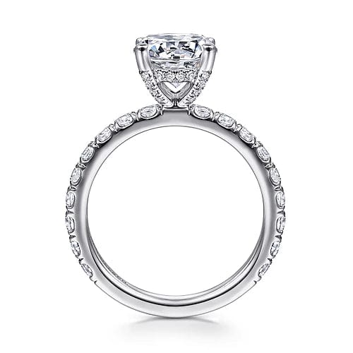 Gabriel Bridal ENGAGEMENT RINGS Ulani - 14K White Gold Round Diamond Engagement Ring