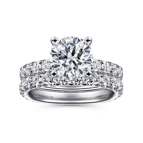 Gabriel Bridal ENGAGEMENT RINGS Ulani - 14K White Gold Round Diamond Engagement Ring