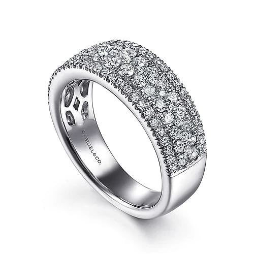 14K White Gold 1 Cttw Diamond Triple Band Ring for Women (Color HI/Cla –  Natalia Drake