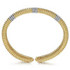 Gabriel Fashion Bracelet 14K White-Yellow Gold Diamond Rope Bangle