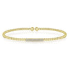 Gabriel Fashion Bracelet 14K Yellow Gold Bujukan Bead Bangle with Diamonds