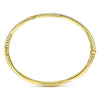Gabriel Fashion Bracelet 14K Yellow Gold Twisted Rope and Diamond Bangle