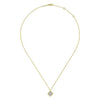 Gabriel Fashion Necklaces and Pendants 14K Yellow Gold Rope Diamond Pendant Necklace