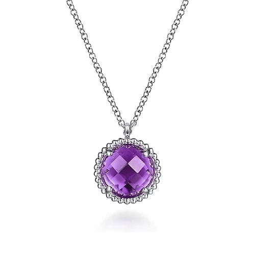 Gabriel Fashion Necklaces and Pendants 925 Sterling Silver Bujukan Amethyst Pendant Necklace