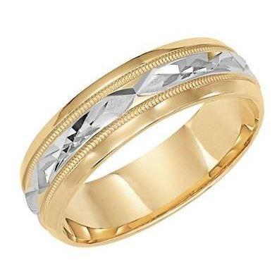 Men's Gold Band | Men's Two-Tone Band | Everett Jewelry
