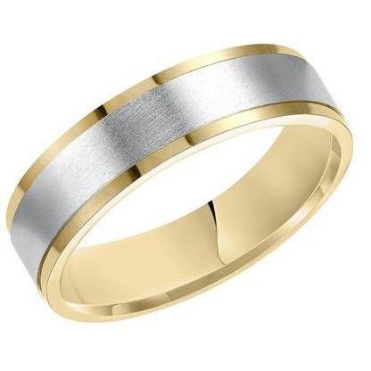 Men's Wedding Band | Two-Tone Gold Band | Everett Jewelry