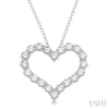 Heart Shape Diamond Pendant 1/2 ctw - Everett Jewelry