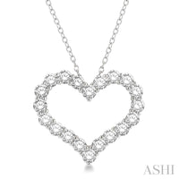 Heart Shape Diamond Pendant 1/2 ctw - Everett Jewelry