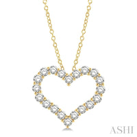 Heart Shape Diamond Pendant 1/2 ctw - Everett Jewelry
