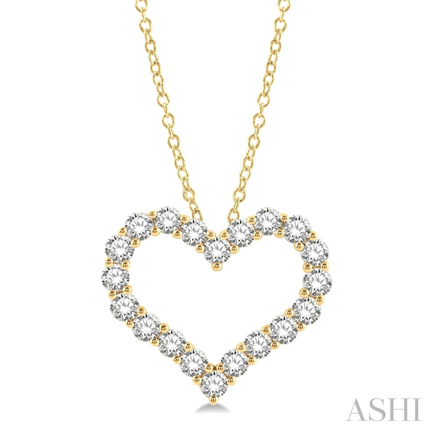 Heart Shape Diamond Pendant 1/2 ctw - Everett Jewelry