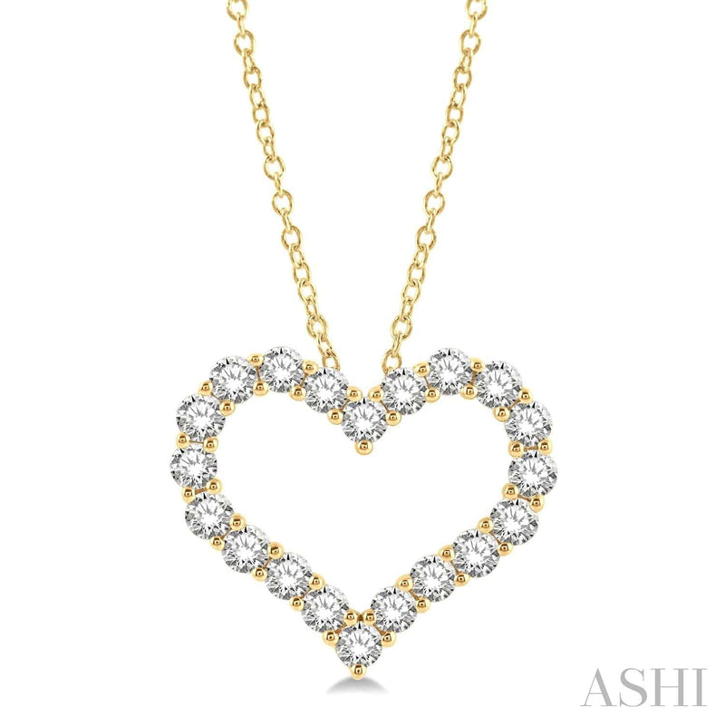 Heart Shape Diamond Pendant 1/2 ctw - Everett Jewelry