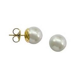 Imperial Pearl Earrings 4mm AA Freshwater Pearl and 14kt Gold Stud Earrings