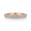 Kiana - 14K Rose Gold Diamond Anniversary Band - 0.48 ct - Everett Jewelry