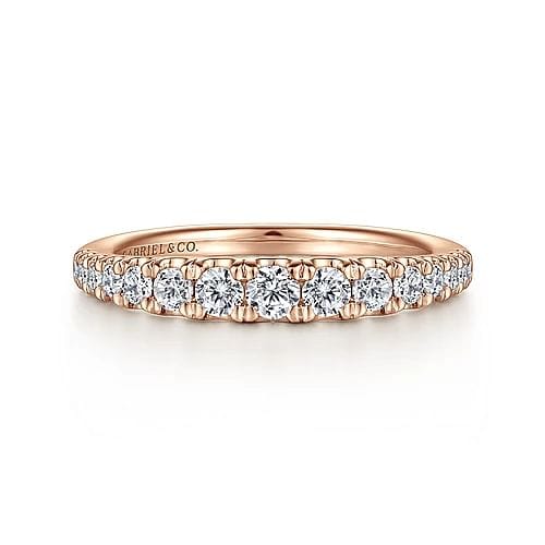 Kiana - 14K Rose Gold Diamond Anniversary Band - 0.48 ct - Everett Jewelry