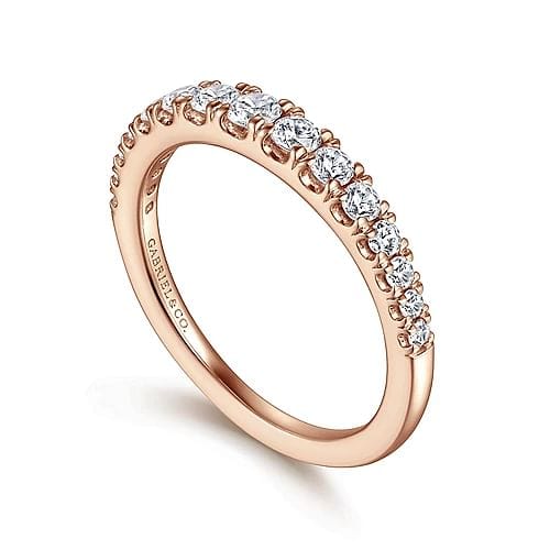 Kiana - 14K Rose Gold Diamond Anniversary Band - 0.48 ct - Everett Jewelry