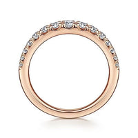 Kiana - 14K Rose Gold Diamond Anniversary Band - 0.48 ct - Everett Jewelry