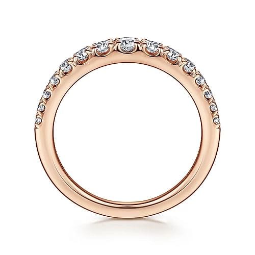 Kiana - 14K Rose Gold Diamond Anniversary Band - 0.48 ct - Everett Jewelry