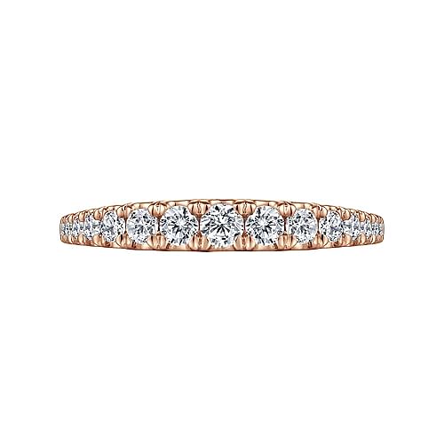 Kiana - 14K Rose Gold Diamond Anniversary Band - 0.48 ct - Everett Jewelry
