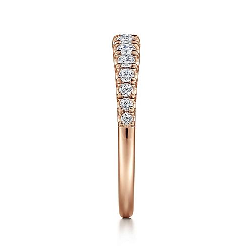 Kiana - 14K Rose Gold Diamond Anniversary Band - 0.48 ct - Everett Jewelry