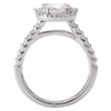 14kt Cushion Halo with Side Diamonds ENGAGEMENT RINGS La Vie [Everett Jewelry Shreveport Louisiana]