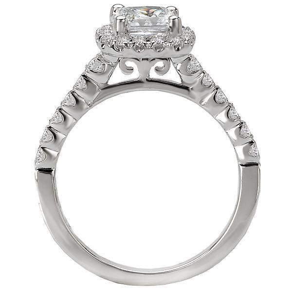 14kt Cushion Shaped Halo Ring ENGAGEMENT RINGS La Vie [Everett Jewelry Shreveport Louisiana]