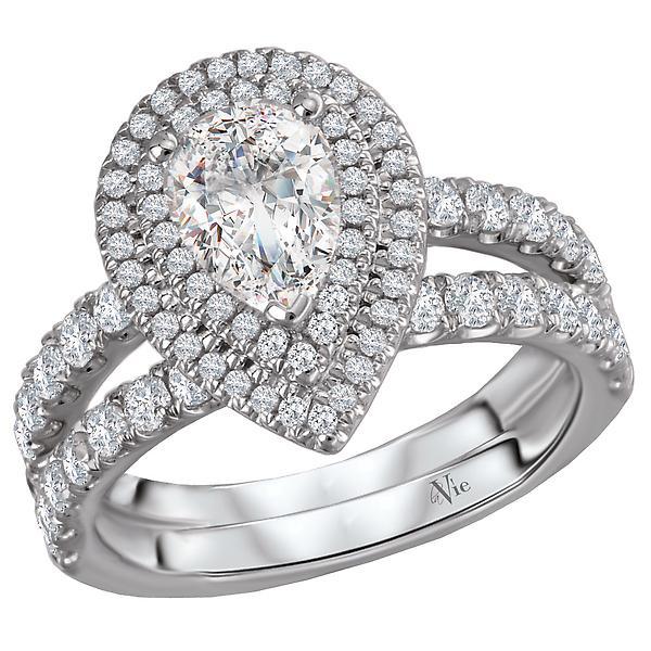 14kt Double Halo Engagement Ring ENGAGEMENT RINGS La Vie [Everett Jewelry Shreveport Louisiana]