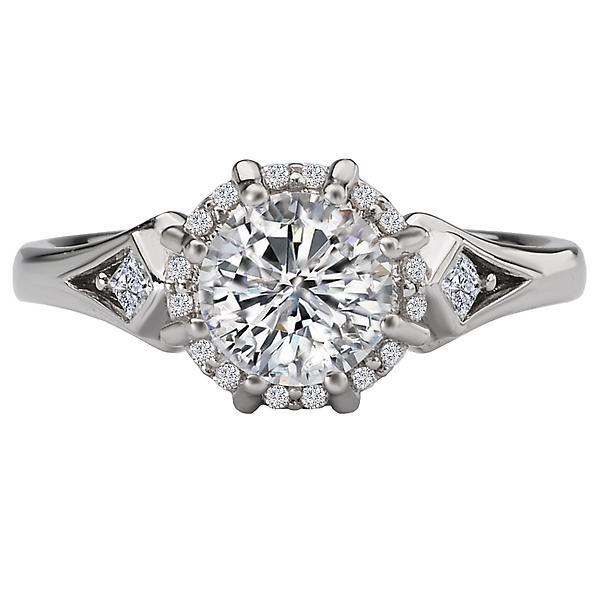 14kt Halo Engagement Ring ENGAGEMENT RINGS La Vie [Everett Jewelry Shreveport Louisiana]