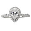 14kt Pear Shaped Halo Ring ENGAGEMENT RINGS La Vie [Everett Jewelry Shreveport Louisiana]