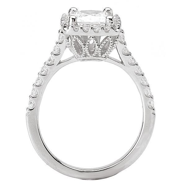 14kt Princess Halo Ring ENGAGEMENT RINGS La Vie [Everett Jewelry Shreveport Louisiana]