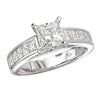 14kt Princess Solitaire with Princess Side Diamonds ENGAGEMENT RINGS La Vie [Everett Jewelry Shreveport Louisiana]