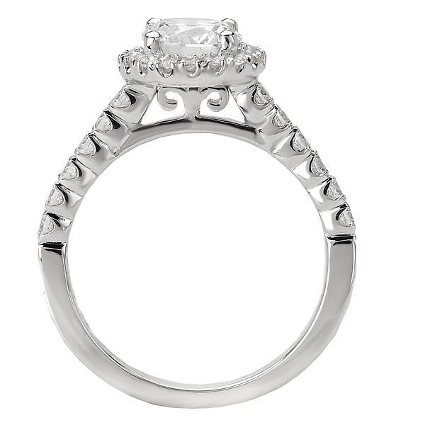 14kt Round Halo Ring ENGAGEMENT RINGS La Vie [Everett Jewelry Shreveport Louisiana]