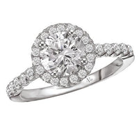 14kt Round Halo Ring ENGAGEMENT RINGS La Vie [Everett Jewelry Shreveport Louisiana]