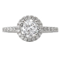 14kt Round Halo Ring ENGAGEMENT RINGS La Vie [Everett Jewelry Shreveport Louisiana]