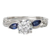 14kt Solitaire with Blue Sapphires ENGAGEMENT RINGS La Vie [Everett Jewelry Shreveport Louisiana]