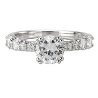 14kt Solitaire with Side Diamonds ENGAGEMENT RINGS La Vie [Everett Jewelry Shreveport Louisiana]
