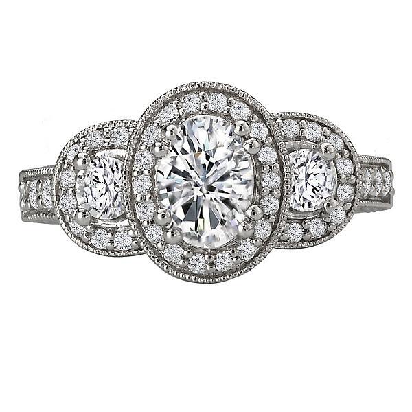 14kt Three Stone Engagement Ring ENGAGEMENT RINGS La Vie [Everett Jewelry Shreveport Louisiana]