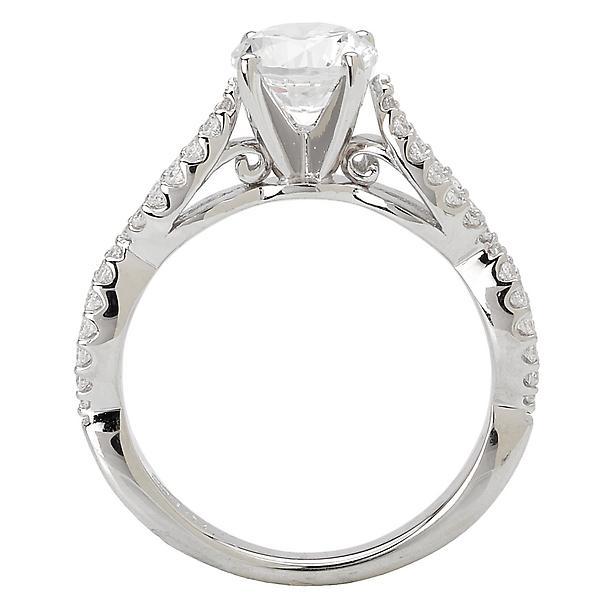 14KT Twist Shank Solitaire ENGAGEMENT RINGS La Vie [Everett Jewelry Shreveport Louisiana]