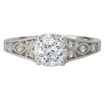 14kt Two Tone Antique Ring ENGAGEMENT RINGS La Vie [Everett Jewelry Shreveport Louisiana]