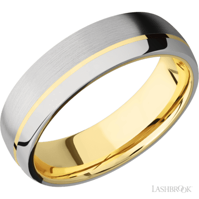 Lashbrook Designs Men's Band Titanium band featuring 14k Yellow Gold
