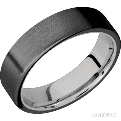 Lashbrook Designs Men's Band Zirconium band featuring a Titanium sleeve