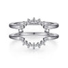Leeza - 14K White Gold Halo Diamond Ring Enhancer - 0.18 ct - Everett Jewelry