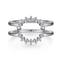 Leeza - 14K White Gold Halo Diamond Ring Enhancer - 0.18 ct - Everett Jewelry