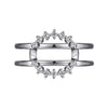 Leeza - 14K White Gold Halo Diamond Ring Enhancer - 0.18 ct - Everett Jewelry